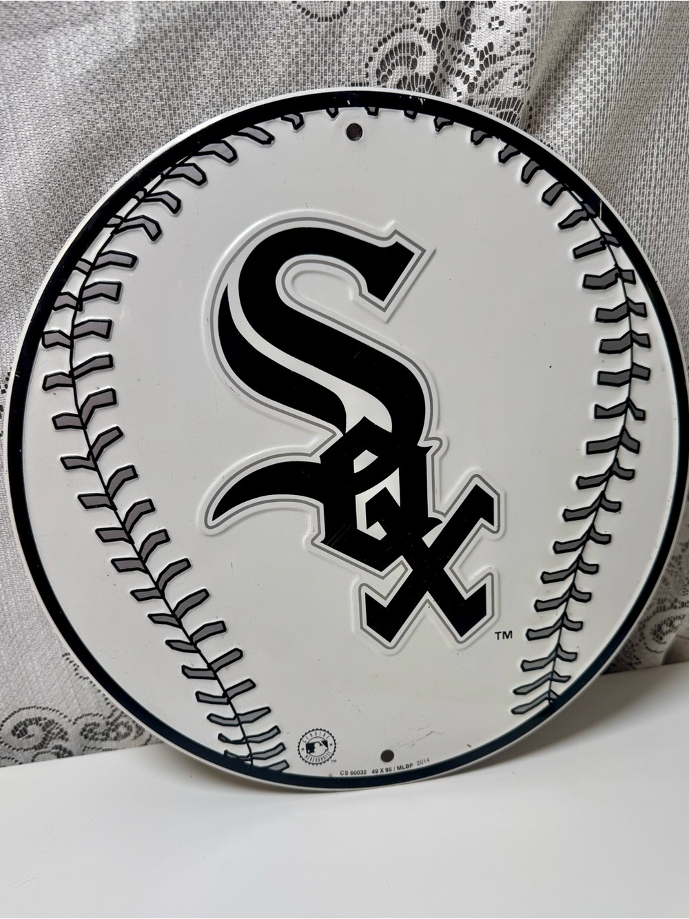 MLB Chicago White Sox Black and White Baseball Wall Art